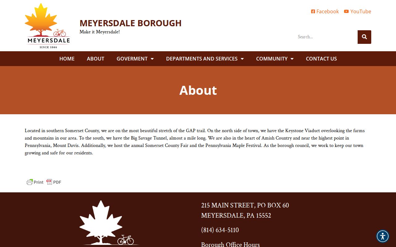Meyersdale criminal records and Trail Town location context