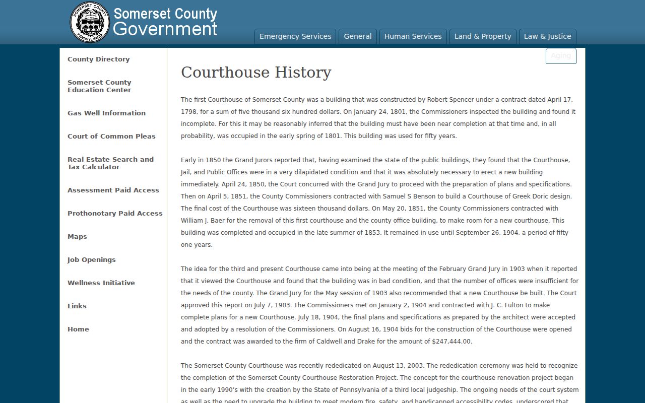 Historic Somerset County courthouse criminal records building