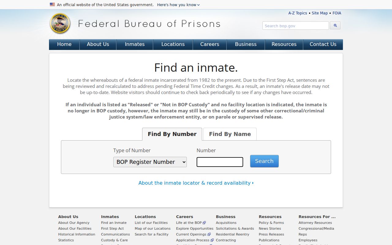 Federal inmate locator outside Somerset County arrest records