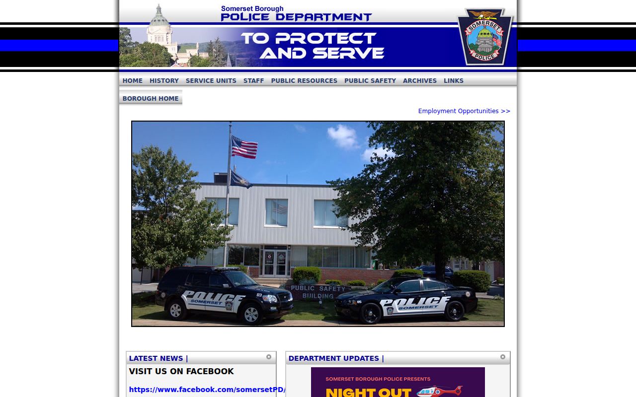 Somerset Police Department criminal records contact